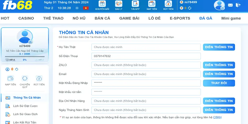 Thông tin tài khoản thụ hưởng cần phải đảm bảo chính xác 