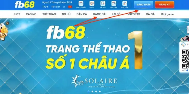 Tham gia ngay sảnh game bài tại Fb68 với 5 bước